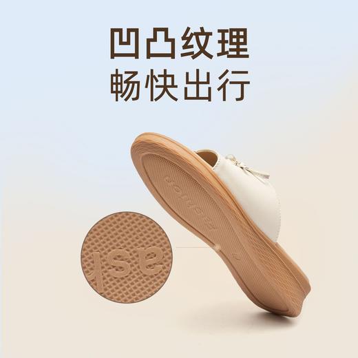 信诺妈妈一字拖女士真皮头层牛皮沙滩鞋凉拖鞋女外穿夏季新款5L368-18 商品图4