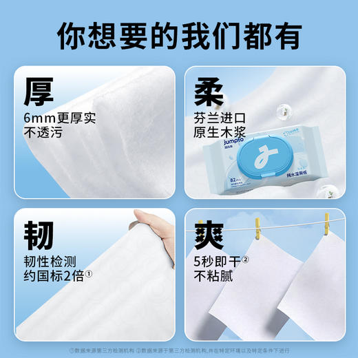 洁比兔纯水湿厕纸家庭装医护级认证0杀菌剂可冲散湿厕纸 商品图3