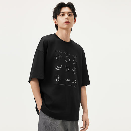 gxg.jeans男装 多色时尚印花潮流时尚宽松圆领短袖T恤男 25夏热卖 商品图1