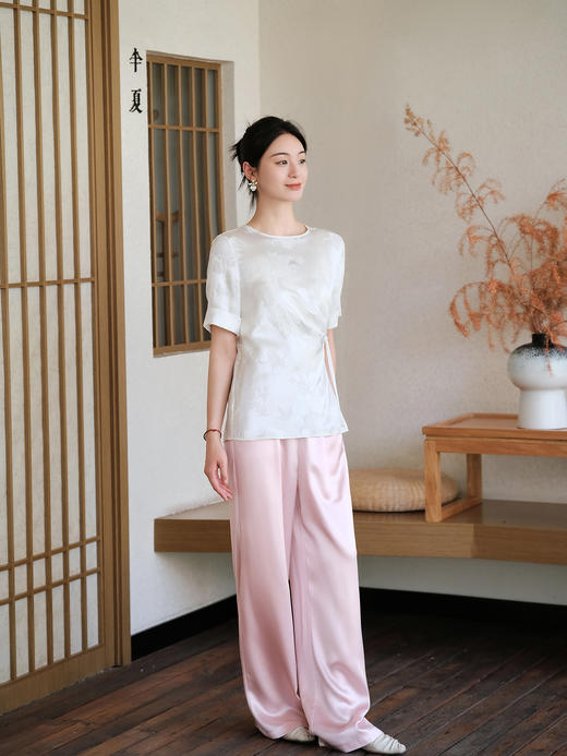 盛唐牡丹| 梅兰竹菊冠乐绉短袖上衣 商品图4