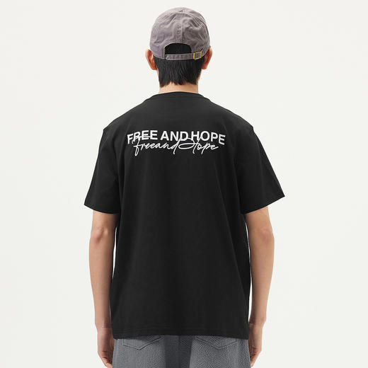 gxg.jeans男装  黑色字母印花休闲宽松圆领短袖T恤男 25年夏热卖 商品图2