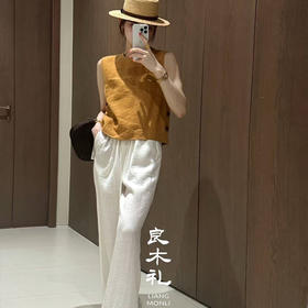 【不退不换】良木礼亚麻背心（84715）