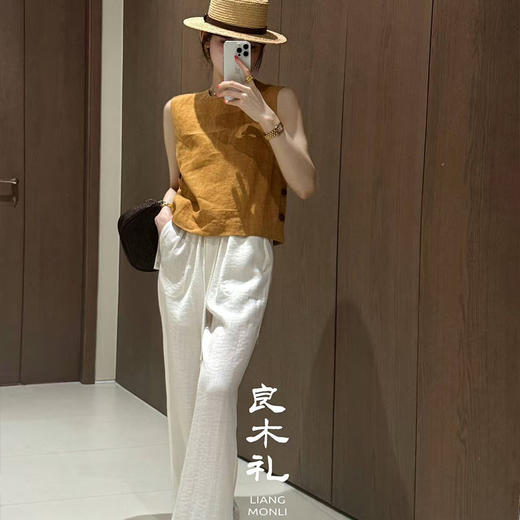 【不退不换】良木礼亚麻背心（84715） 商品图0