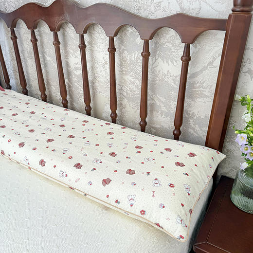 自然醒A类全棉三防双人长枕头助睡眠情侣长款一体长条枕防水油污枕芯护颈椎双层纱长枕套 XK 商品图12