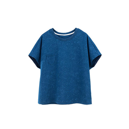 绽放295朵/【入蓝系列】两色纯棉宽松连身袖短袖T恤衫女夏季宽松 商品图4