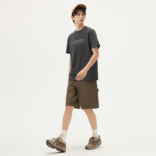 gxg.jeans男装 多色立体字母印花宽松休闲圆领短袖T恤 25年夏热卖 商品图3