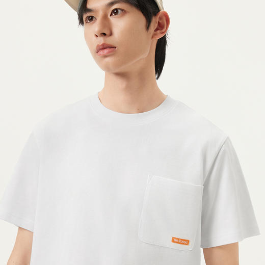 gxg.jeans男装 白色口袋设计后背趣味印花宽松短袖T恤男 25夏热卖 商品图2