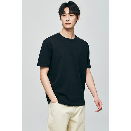 棉仓363801035-微宽松天丝麻混纺短袖T恤 商品图1