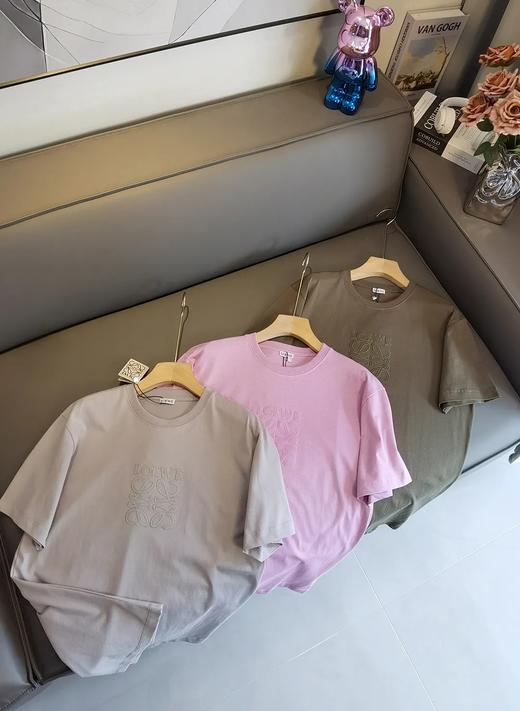 重工水洗版本~Lo*we 罗&威蝴蝶镂空切割刺绣短袖情侣款T恤！男女款刺绣成衣2次水洗over size宽松圆领短袖 商品图8