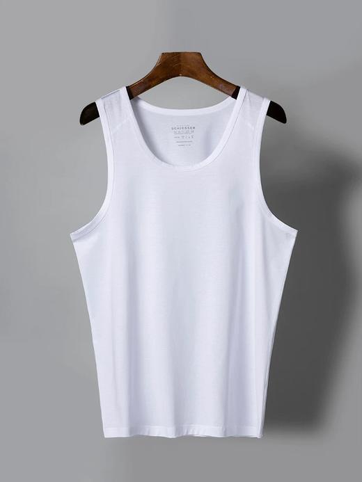 SCHIESSER德国舒雅高端铂雅男士100%埃及丝光棉棉100S圆领背心95/24845V 商品图2