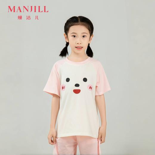 【商场同款】熳洁儿 短袖七分裤女童家居服人棉可爱25203605 商品图1