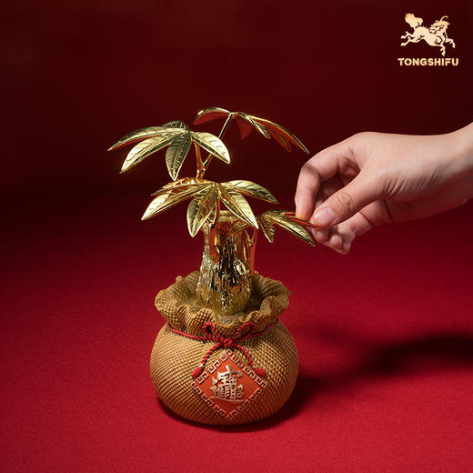 铜师傅《金色财富树》客厅桌面富贵树铜摆件 家居装饰工艺品摆件 商品图4