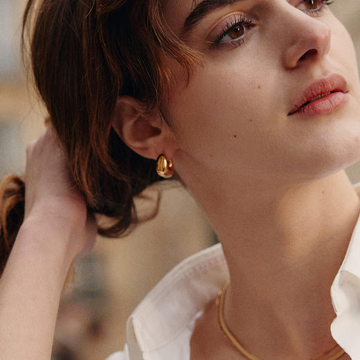 【演员张婧怡同款】Lagomist拿铁系列 | 金/银咖啡柄耳圈 商品图4