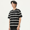 gxg.jeans男装 黑色条纹设计复古休闲宽松圆领短袖T恤 25年夏热卖 商品缩略图2