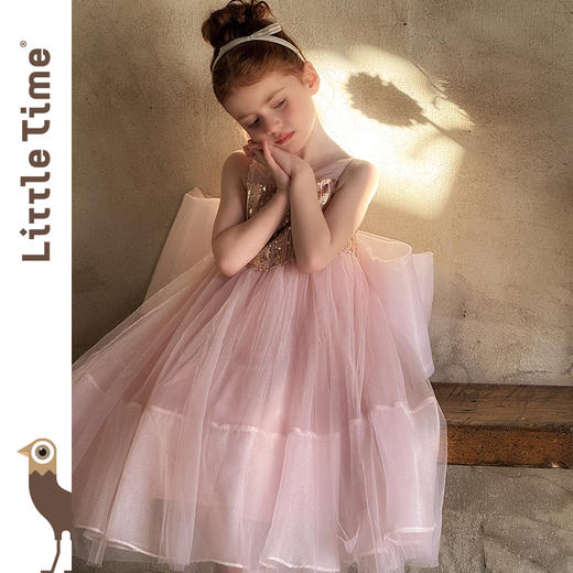 littletime女童连衣裙2025夏新款儿童洋气时尚公主裙生日礼服 商品图1