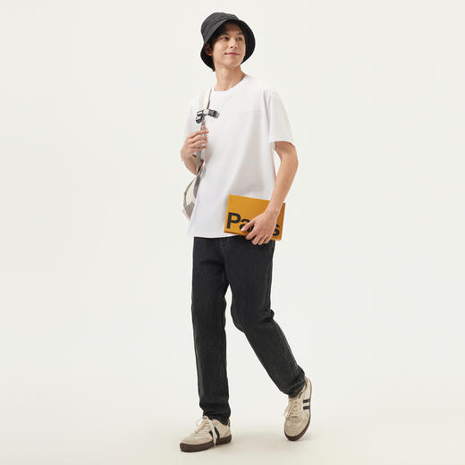 gxg.jeans男装 25年夏季热卖简约字母钢印宽松圆领男式T恤男短袖 商品图3