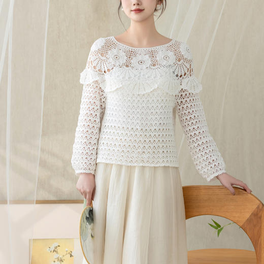 苏苏姐家贝彩上衣手工DIY钩针蕾丝线毛线团自制材料包 商品图2