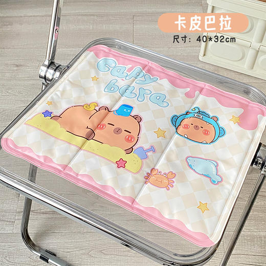 【清凉一夏❄️卡通冰垫来袭】学生宿舍&汽车座椅必备！萌宠设计+便携折叠，40*32cm冰爽享受，解锁夏日舒适新体验🌟冰垫坐垫 夏季冰凉垫椅垫座垫水垫 夏天刚需品 商品图7