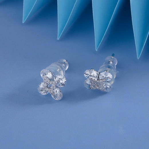 【宏艺珠宝】霜花幻梦·银s925耳饰 商品图1