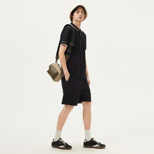 gxg.jeans男装 撞色字母印花男式翻领商务POLO衫男短袖 25夏热卖 商品图3