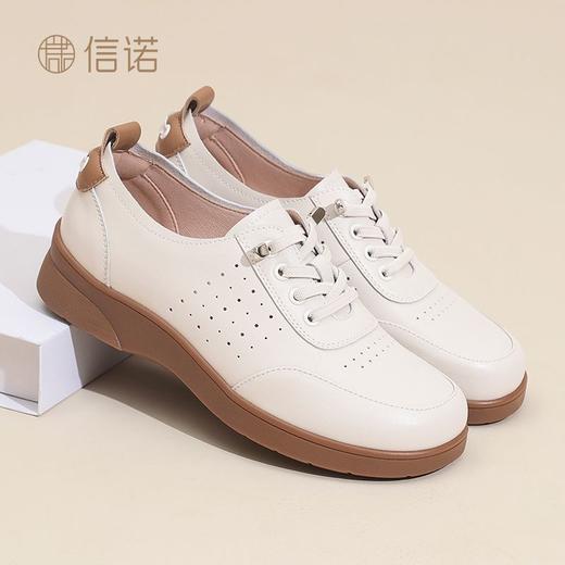 信诺妈妈鞋2025新款夏季镂空透气运动休闲鞋中老年舒适不累脚单鞋5C2023-12T 商品图7