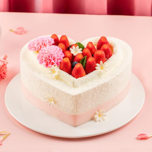 【爱的颂歌】馨香花语邂逅沁甜草莓，满满的爱意，给她惊喜（深圳幸福西饼蛋糕） 商品图0