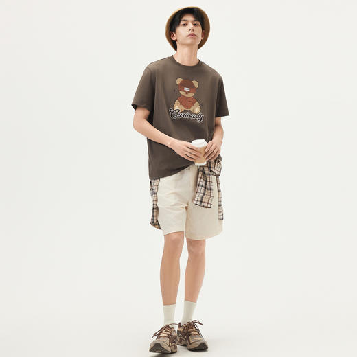 gxg.jeans男装 多色小熊图案潮流时尚宽松圆领短袖T恤男 25夏热卖 商品图3
