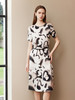 【桑蚕丝印花连衣裙】25年夏季新品女士中长款真丝拼接裙子 商品缩略图0