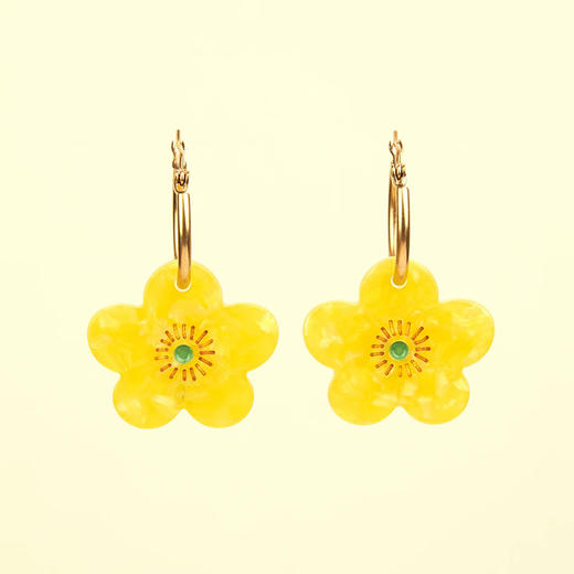 北京仓｜Coucou Suzette-Buttercup-黄色花朵 耳环［法国设计师］ 商品图0
