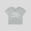 GOODBAI 23 GIRLS athletic撞色印花小V领紧身短款飞袖T恤 商品缩略图3
