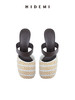 HIDEMI度假系列手工编织艺术感撞色一脚蹬小猫跟穆勒鞋 商品缩略图3