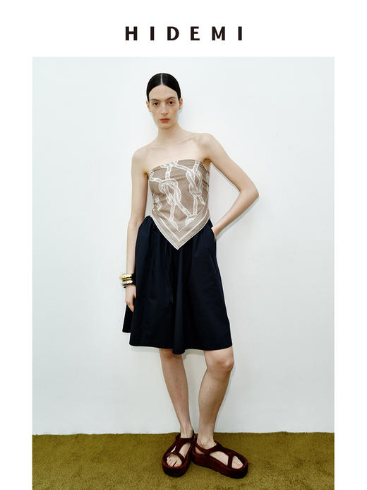 HIDEMI 度假系列极简宽松挺阔可调节橡筋抽绳款时髦中裤 商品图6