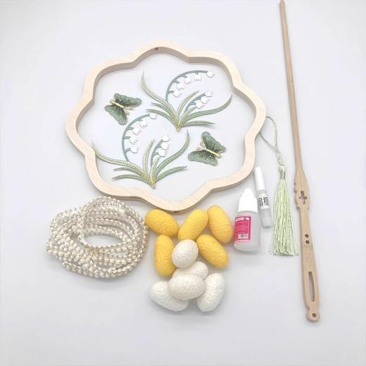【趣味手工自制】蚕丝扇子 diy材料包 骨架手工 自制古风蚕茧 团扇配件 扇框 扇骨 制作 商品图4