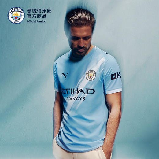 【官网同款】曼城俱乐部 | 25/26主场球衣-成人款球员版天蓝色T恤 商品图1