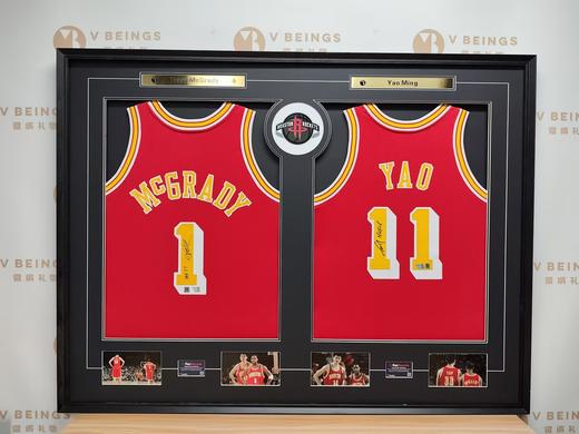 收藏系列 麦迪&姚明 火箭队1号&11号 红色球员版 亲笔签名球衣 商品图1