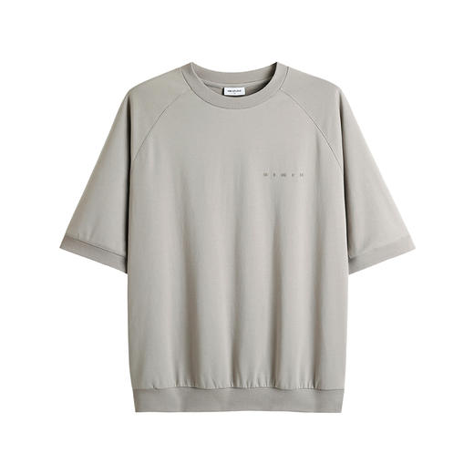 HIM漢崇  潮流简约字母烧花舒适插肩休闲宽松短袖卫衣 2026夏季 商品图4