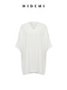 HIDEMI度假系列极简慵懒v领大廓形中长款T恤裙 商品缩略图8