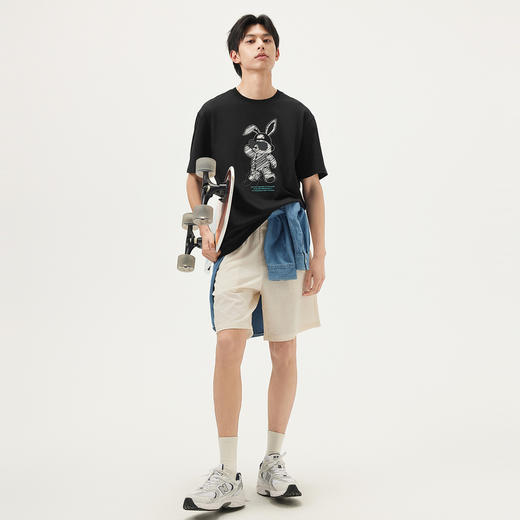gxg.jeans男装  多色兔子印花潮流时尚圆领短袖T恤男 25年夏热卖 商品图3