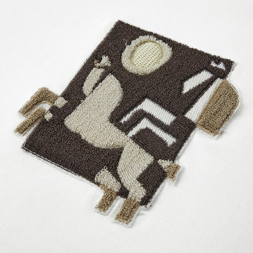 gxg.jeans男装 白色趣味毛巾绣宽松休闲圆领短袖T恤男 25年夏热卖 商品图3