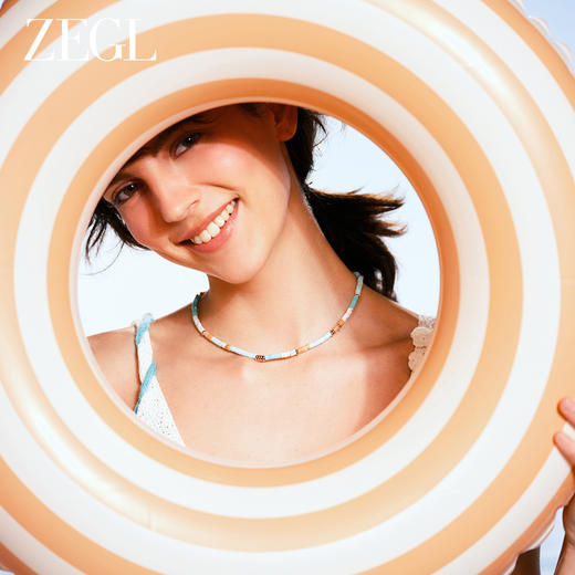 ZEGL设计师彩串系列彩色天然石串珠项链女款爆款夏日多巴胺配饰品 商品图3