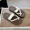 【夏日必备🔥】复古交叉带拖鞋，舒适软底，居家沙滩全搞定！👡✨交叉带套趾拖鞋 女夏季新款休闲百搭外穿复古软底舒适沙滩拖鞋 居家户外夏凉拖 商品缩略图2