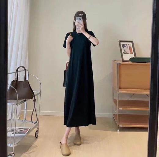 ✨赫本风高级感正肩宽松显瘦【T恤连衣裙】出门一件搞定，休闲，耐热，透气，不闷汗 商品图5