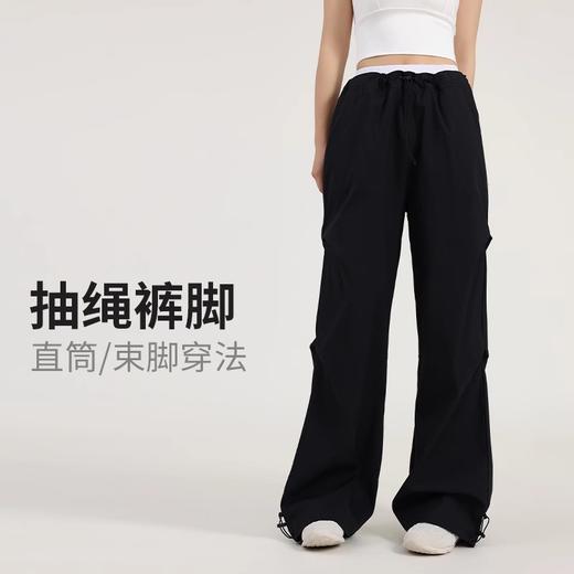 【限时秒】YOGACODE【火树银花系列】美式工装大码阔腿裤女户外徒步登山高腰宽松显瘦抽绳休闲裤DWL215159 商品图2