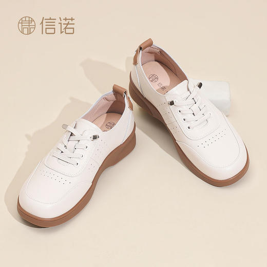 信诺妈妈鞋2025新款夏季镂空透气运动休闲鞋中老年舒适不累脚单鞋5C2023-12T 商品图6