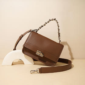 【预售3天】新款单肩斜挎包2025通勤百搭小方包小众设计时尚链条包F9677B