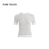 PURE TOUCH简约黑白条纹圆领短袖针织衫 1346242115 商品缩略图4
