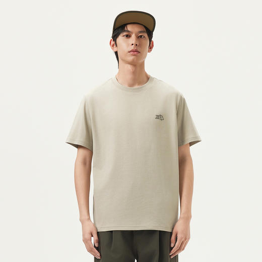 gxg.jeans男装 浅卡其休闲后背趣味印花潮流宽松短袖T恤 25夏热卖 商品图2