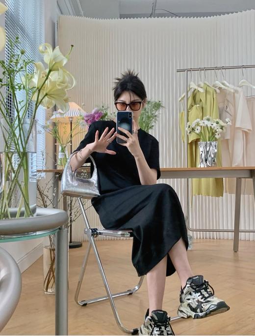 ✨赫本风高级感正肩宽松显瘦【T恤连衣裙】出门一件搞定，休闲，耐热，透气，不闷汗 商品图1