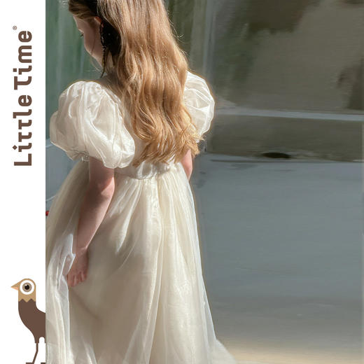 littletime女童连衣裙2025春夏新款儿童洋气时尚重工亮片公主裙 商品图4