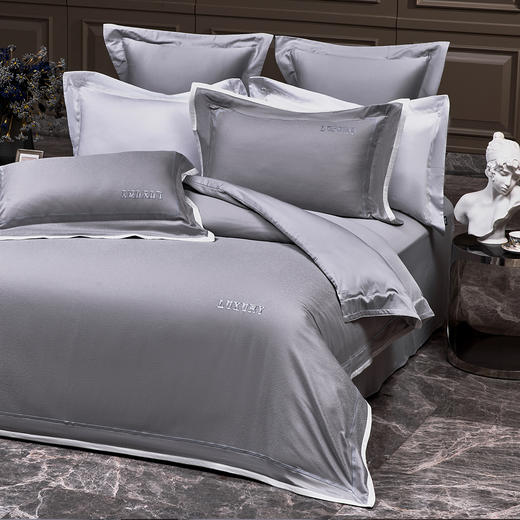 多喜爱 60S全棉色织提花四件套 谜语 【60S长绒棉】 【礼箱包装】【三方拼边设计】【宽边枕袋】轻奢品质 柔润丝光 质感柔滑 莹亮光泽 花型立体 商品图1